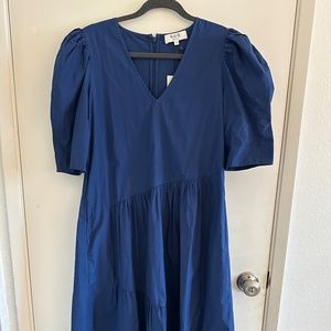 Sea New York Blue Puff Sleeve Dress